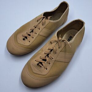 Vintage Asahi Womens Shoes Made in Japan Tan Sneakers Size 6 Running Master